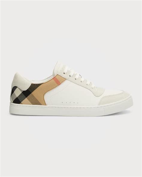 burberry reeth house check low top sneaker|Burberry Men's Reeth Leather House Check Low.